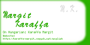margit karaffa business card